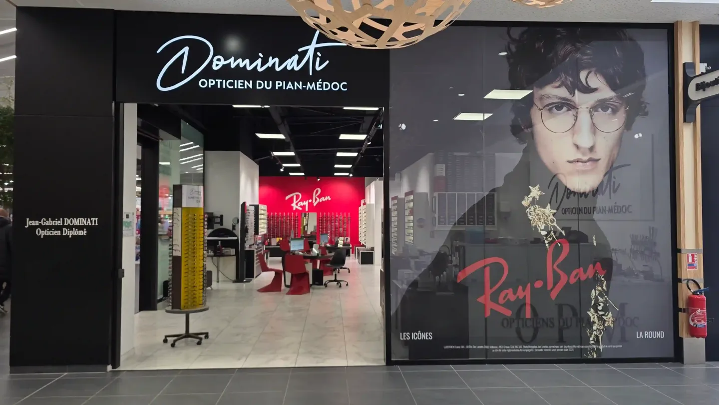 devanture magasin dominati opticien le pian médoc