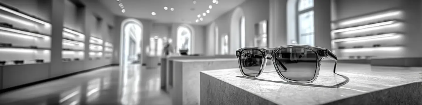 lunettes de soleil dans un très beau magasin d'optique