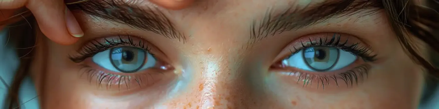 regard avec lentilles de contact de couleur, changement de la couleur des yeux