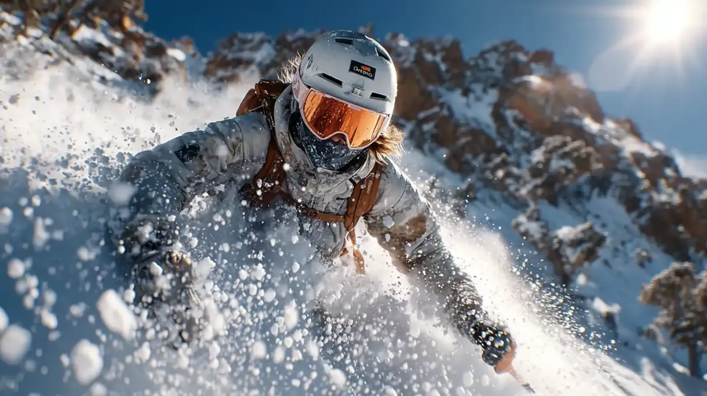 masque de ski à la vue